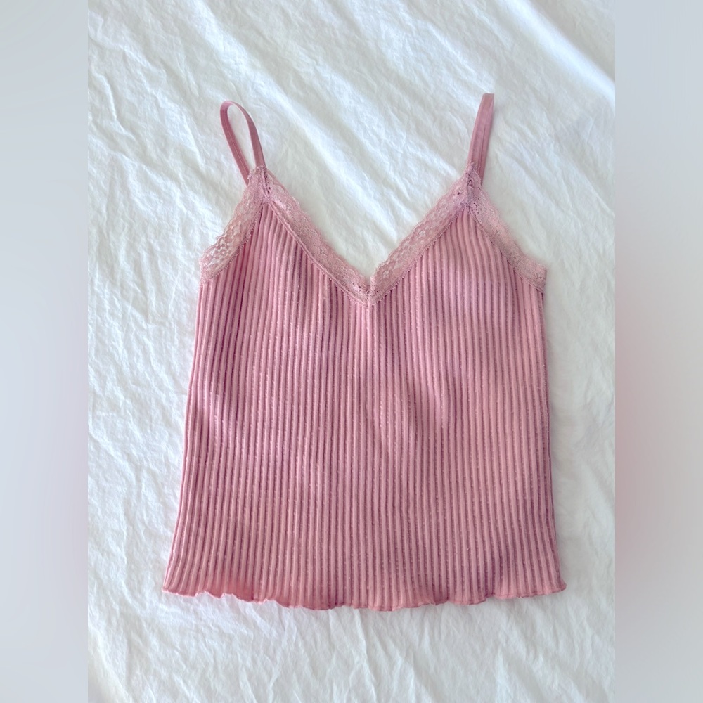 Baby pink coquette trendy boutique tank top